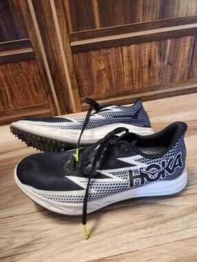 Hoka Black and White Crescendo Middle Distance Track Spikes
